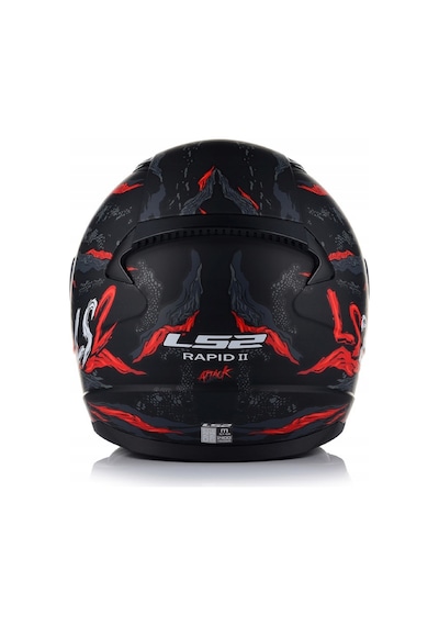Ls2 Rapıd 2 Kaıju Mat Siyah-kırmızı Fullface Motosiklet Kaskı Gri Camlı Sıyah-Kırmızı
