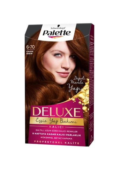 Palette Deluxe 6.70 Kahve Bakır Kutu Saç Boyası 7'li Avantaj Paketi Mıchu