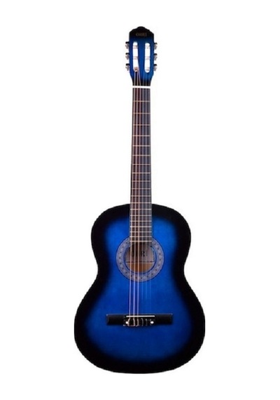 Mavi Klasik Gitar Tam Boy Kılıflı Pena Dahil