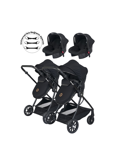 Baby Home 1010 Ayrılıp Birleşebilen Travel Sistem İkiz Bebek Arabası