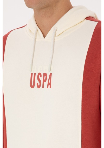 U.S. Polo Assn. Erkek Regular Fit Kapüşonlu Gül Kurusu Sweatshirt 50316365-VR026