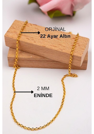 Latif Kuyumculuk 22 Ayar Unisex Doç 50 CM Altın Zincir Lkznc1092
