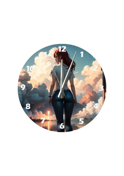 Ti-play Gidiş Anime 30x30cm Akrilik Dekoratif Modern Duvar Saati ÇOk Renkli