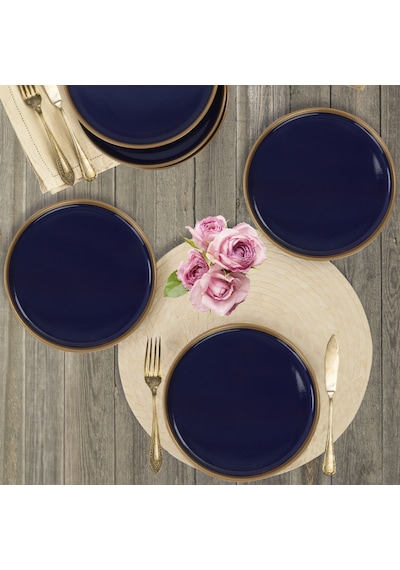 Keramika Nordic Gold Kobalt Pasta Tabağı 22 Cm 6 Adet