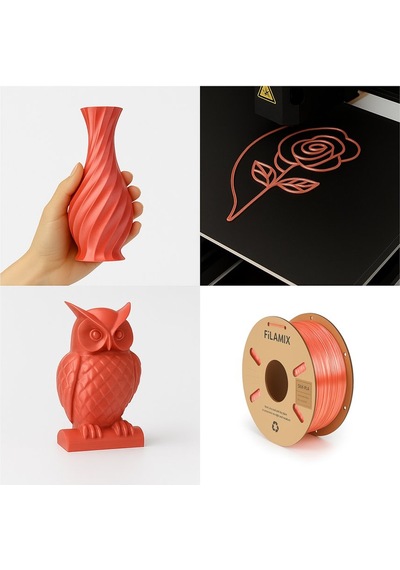 Filamix Silk Pla Mercan Pembesi 1kg İpeksi Parlaklık - Urhanshop Gönderimli