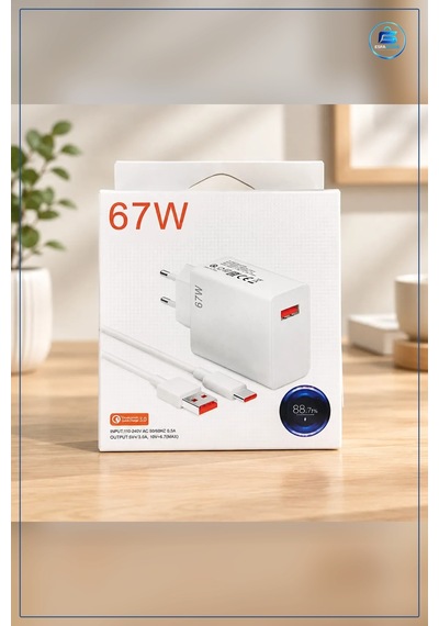 Şarj Aleti 67 W Hızlı Adaptör Usb Type C Kablolu Set Telefon Uyum