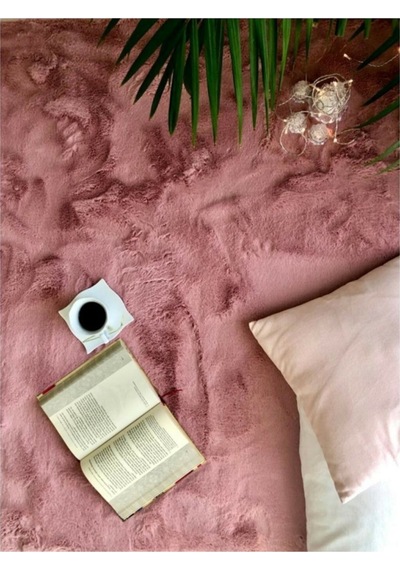Peluş Halı Soft Krem Gülkurusu