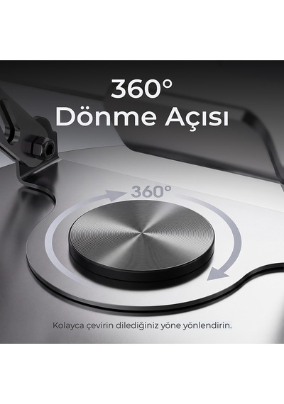 Laptop Notebook Tablet İçin Metal Stand Ayarlanabilen 360 Derece Dönebilen Ergonomik