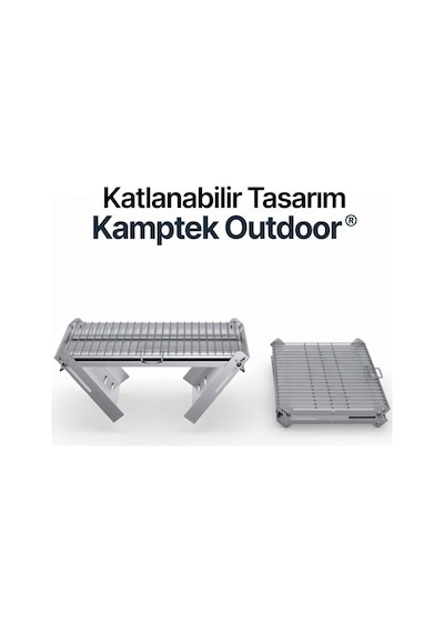 Kolay Taşınabilir Katlanabilir Kamp Doğa Pratik Kullanım Yer Kaplamayan Mangal 40 27 Diğer