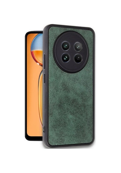 Realme 12 5g Kılıf Aras Deri Kapak - Koyu Yeşil 0.2M-Çok Renkli