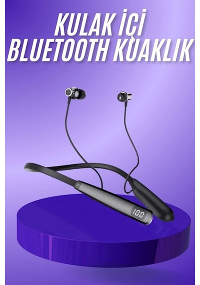 Bluetooth Kulaklık Şarj Göstergeli 100 Saat Şarj Kapasiteli Sporcu Kulaklık - Lisinya