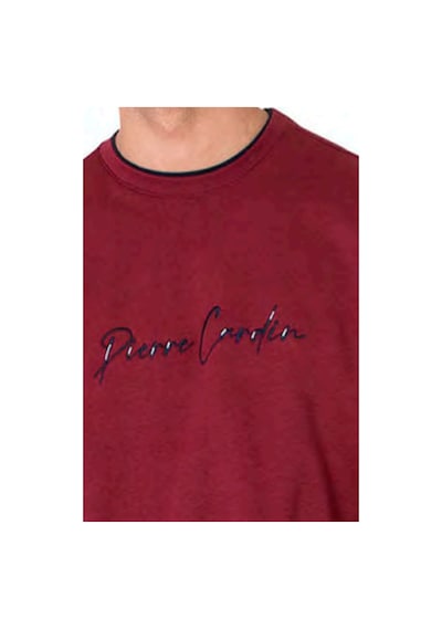 Pierre Cardin 6115 Erkek Uzun Kollu Bisiklet Yaka Üç İplik Eşofman Takımı-bordo Bordo
