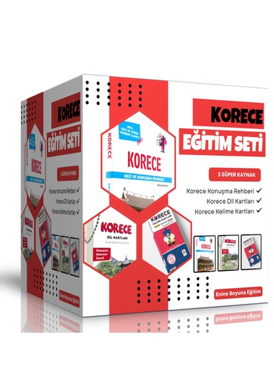 Korece Öğreten Eğitim Seti Kitap Ve Ezber Kartları