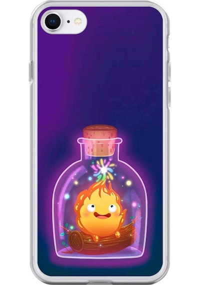 Apple Uyumlu iPhone 6s Plus Şeffaf Kılıf Howls Moving Castle Tasarımlı 2