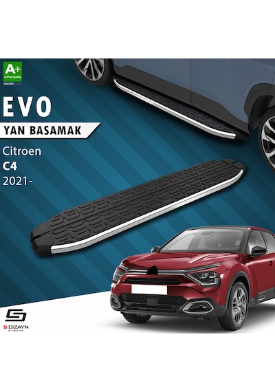 S-dizayn Citroen C4 3 Evo Krom Yan Basamak 183 Cm 2021 Üzeri