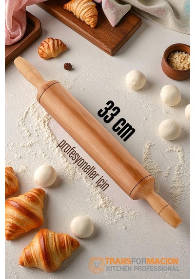 Ahşap Merdane Hamur Açma Merdanesi - 33 Cm Küçük Mutfak Merdanesi 721901 Ahşap