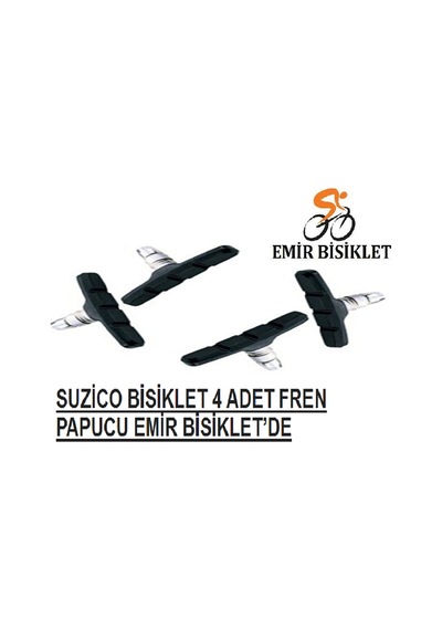 Suzico Bisiklet Alyanlı Vida V-fren Papuçu 4 Adet Seti