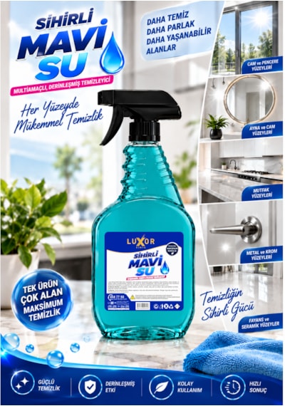 Luxor Kimya Sihirli Mavi Su 1 Lt Tekli