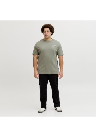Jack & Jones Büyük Beden Baskili Wide Fit Tisört - Urban - 12279891 Çok Renkli