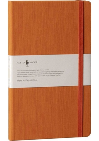 Fabio Ricci Lepidus 13x21 Lastikli Kareli Defter Turuncu 1044 Turuncu