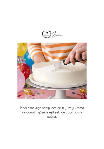 Spatula Profesyonel Mutfak Ekipmanı Ergonomik Saplı Paslanmaz Çelik L Tipi Pastacı Spatulası Pasta Çok Renkli