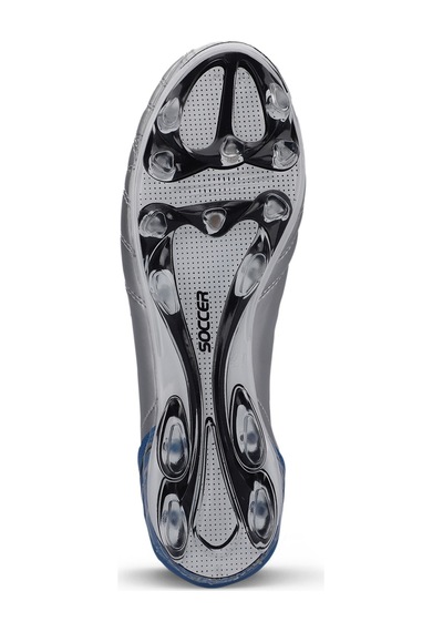 Slazenger HUGO KR Erkek Halı Saha Gri / Mavi Futbol Ayakkabısı