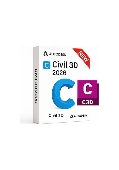 Autodesk Civil 3d 2026 + Autocad 2026 Windows - 1 Pc 1 Yıl Autodesk Key