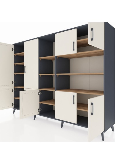 Hyperion Dolap 14 Raflı 9 Kapaklı 220x44x163 Antrasit-aytaşı/çam Antrasit-aytaşı/çam Hyperion Dolap 14 Raflı 9 Kapaklı 220x44x163 Antrasit-aytaşı/çam Antrasit-aytaşı/çam