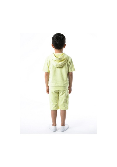 Xo Kids Erkek Çocuk Yazlık 2li Alt Üst Takım Tişort + Şort 2-7 Yaş 3222 Limonlu Yeşil
