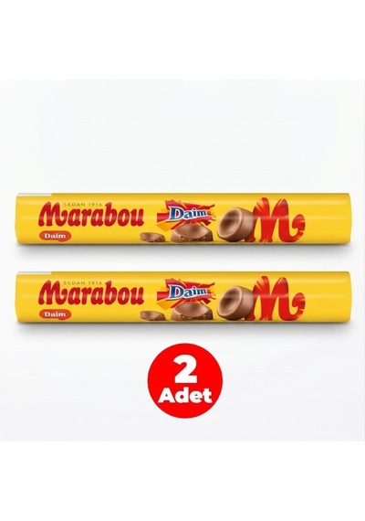 Marabou Daim Bademli Karamel Dolgulu Sütlü Çikolata 67 Gr 2 Adet