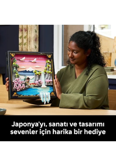 LEGO® Art Japon Kiraz Çiçeği Manzarası 31218 – Yetişkinler için Ayarlanabilir 3 Boyutlu Şelale İçeren Model Yapım Seti(1892 Parça)