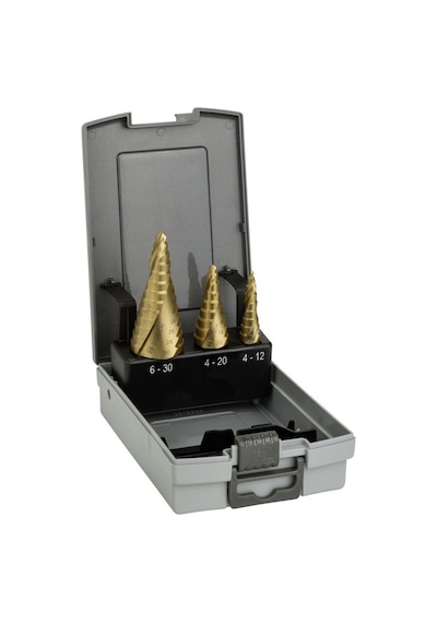 Bosch HSS-TiN 3'lü Pro-box 4-12.4-20.6-30 mm Kademeli Delme Ucu Seti - 2608587432