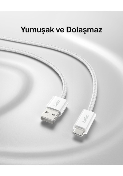 2'li Örgülü Usb-a - Usb-c Kablo, 1,5 M, 15 W, Yumuşak, Esnek Ve Hızlı Şarj Kablosu, İphone 17 Ve 16 Serisi, Galaxy S25, Pixel 10, İpad Pro Ve Daha Fazlasıyla Uyumlu, Beyaz 2'li Örgülü Usb-a - Usb-c Kablo, 1,5 M, 15 W, Yumuşak, Esnek Ve Hızlı Şarj Kablosu, İphone 17 Ve 16 Serisi, Galaxy S25, Pixel 10, İpad Pro Ve Daha Fazlasıyla Uyumlu, Beyaz
