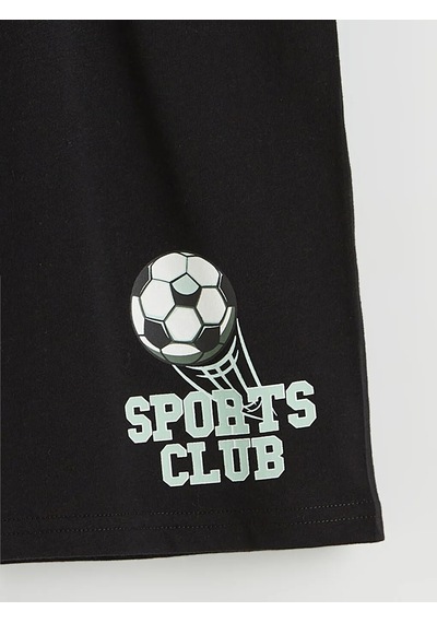 Lc Waikiki Yeşil Baskılı Erkek Çocuk Şortlu Pijama Takımı