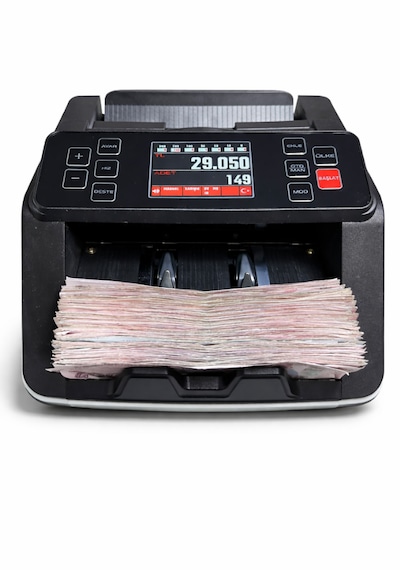 Sesli Karışık Para Sayma Makinesi Mıx 80, Tl Ve Euro Karışık Sayım - Dolar Adet Sayım Müşteri Ekranı