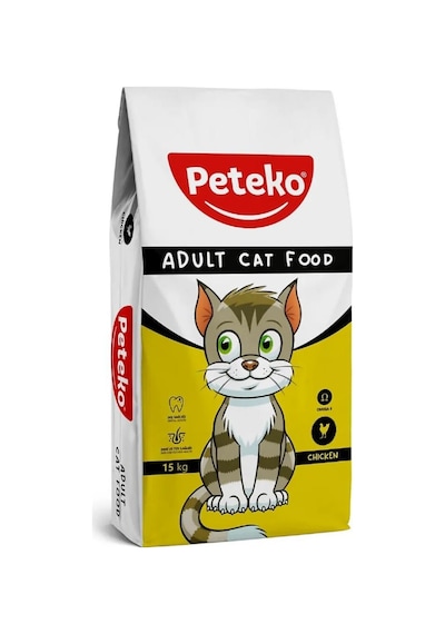 Peteko Tavuklu Yetişkin Kedi Maması 15 KG