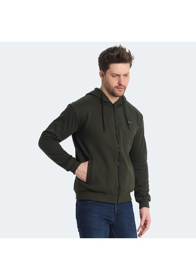 Slazenger KOZZAX IN Erkek Sweatshirt Haki