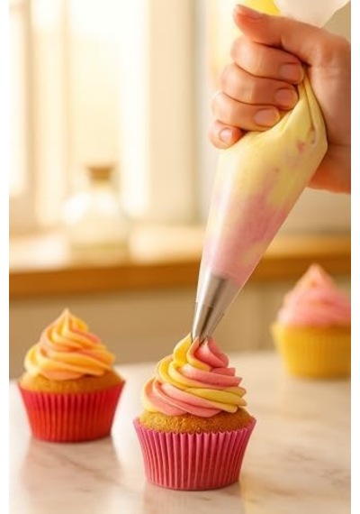 Çok Amaçlı Pasta Süsleme Seti 9 Parça 5 Duy Krema Torbası Adaptörü Spatula Silikon Fırça İle Kek Cupcake Kurabiye Dekorasyon Malzemeleri Profesyonel Pastacılık Seti Açık Bej