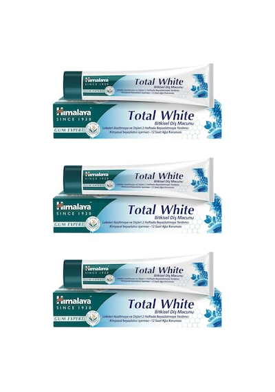 Himalaya Total White Bitkisel Beyazlatıcı Diş Macunu 3 x 100 ML