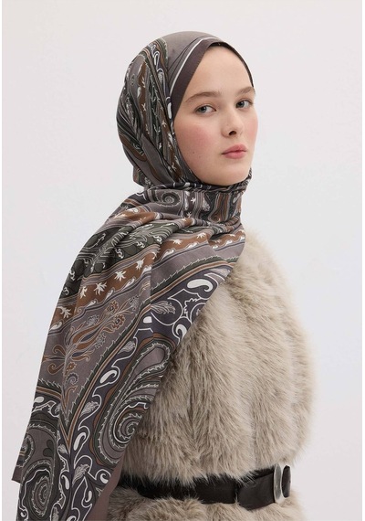 Freshscarfs Vintage Paisley Desen Şal Vizon