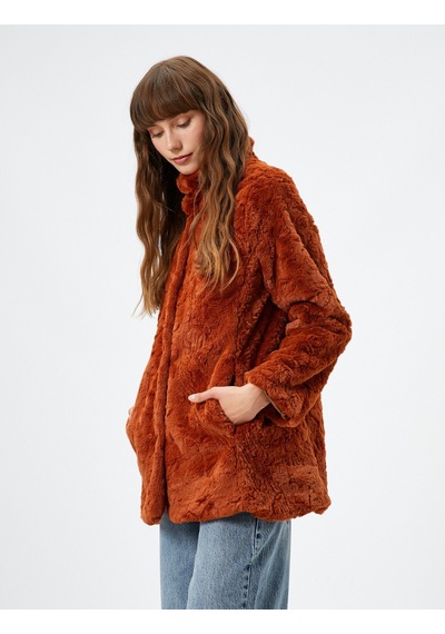 Koton Peluş Mont Dik Yaka Cep Detaylı Astarlı Kiremit 4wak00183ew 4WAK00183EW990 Kiremit Koton Peluş Mont Dik Yaka Cep Detaylı Astarlı Kiremit 4wak00183ew 4WAK00183EW990 Kiremit