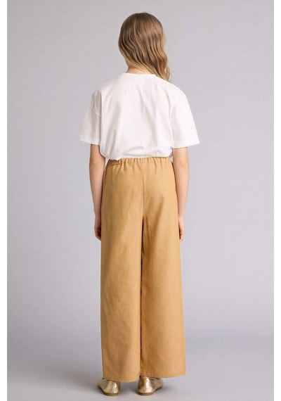 Defacto Wıde Leg Jean Görünümlü Pantolon Kız Çocuk G6814a826smbg399 Bej-bg399
