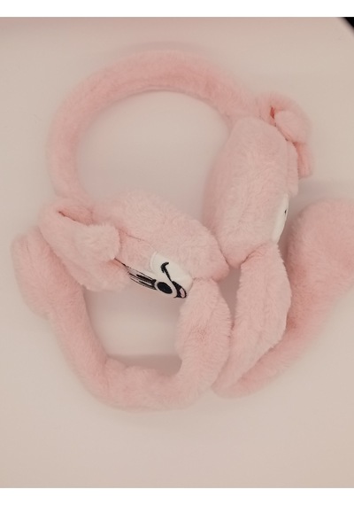 Kervan Pazarı Çocuk Peluş Figürlü Oynar Kulaklı Sesli Kışlık Kulaklık Pembe