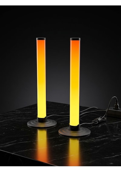2 Adet Usb Kablolu Rgb Led Çubuk Dekoratif Masa Lambası Kumandalı Renkli Aydınlatma Oyuncular İçin & Tv Arkası Aydınlatma