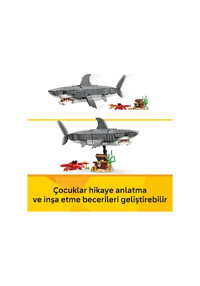 LEGO® Creator Acımasız Köpek Balığı ile Hazine Sandığı 31381 – 8 Yaş Üzeri Çocuklar için Yaratıcı Oyuncak Yapım Seti (379P)