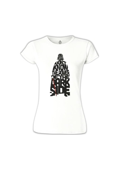 Star Wars - Power Of The Dark Side Beyaz Kadın Tshirt 001