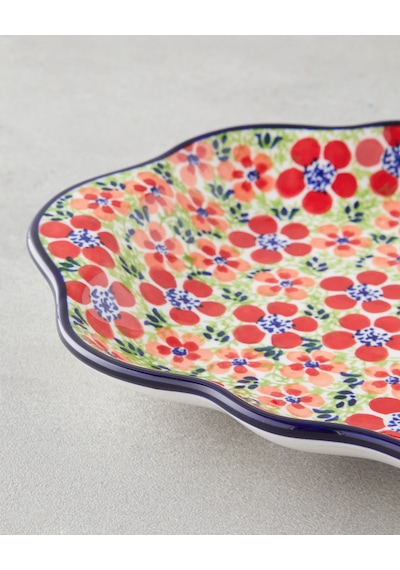 English Home Botanic Stoneware Kayık Tabak 35 Cm Renkli Çok Renkli