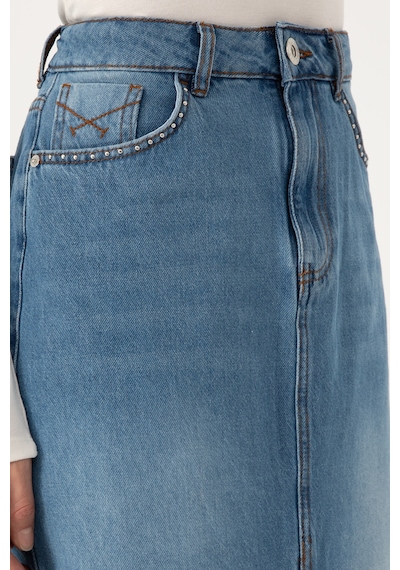 U.s. Polo Assn. Kadın Mavi Etek Jean 50309424-dn0022 Mıd Blue