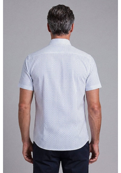 Bisse Mavi Regular Fit Cepsiz Kisa Paşa Yaka Gömlek Gmars261045 D35