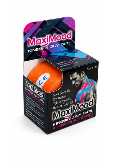 Maximood Kinesiyoloji Bandı 5cm X 5m - Turuncu